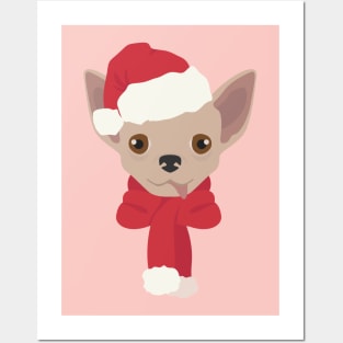 Chihuahua Christmas Dog Posters and Art